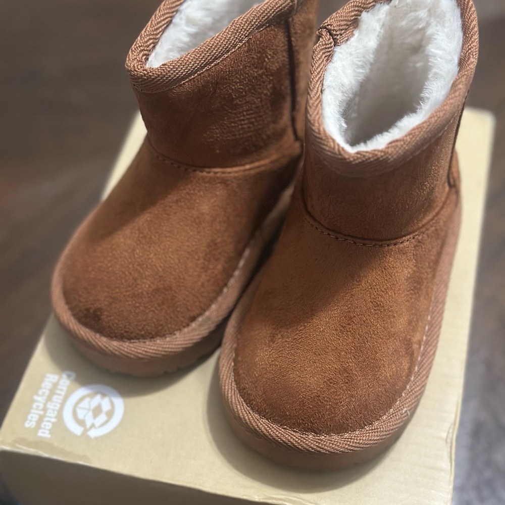 Brown Suede Toddler Boots